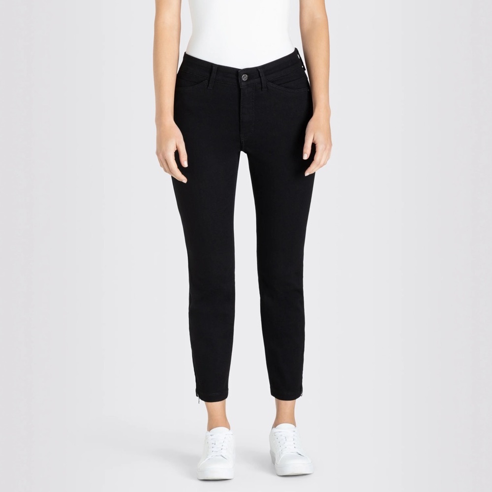 MAC (4) Dream Chic Denim in Anthracite Fancy Wash Cropped Ankle Zipper Slim NWT - Picture 2 of 16